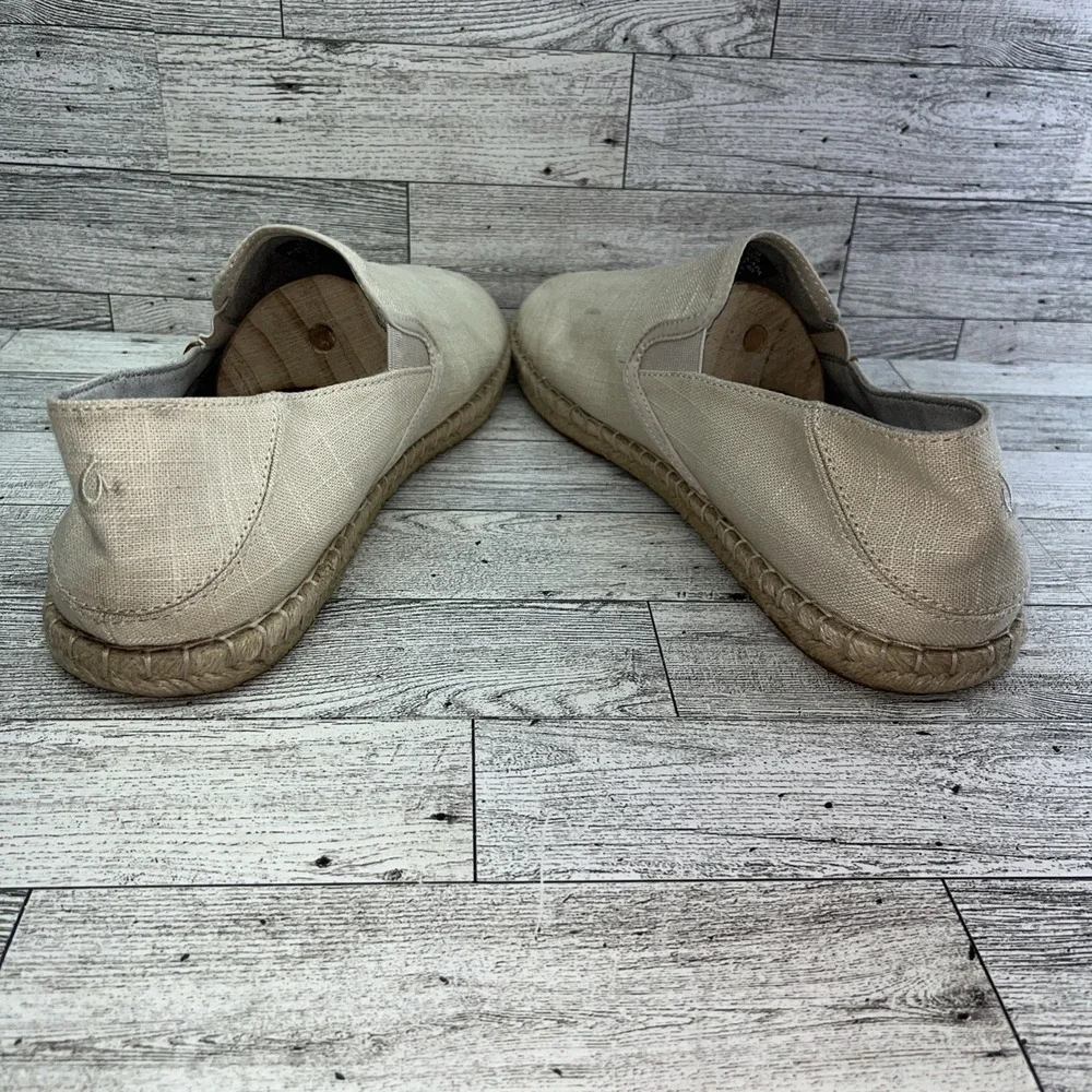 OluKai Kaula Pa'a Kapa Beige Slip On Comfort Espadrilles Loafer Shoes Women‎ 10